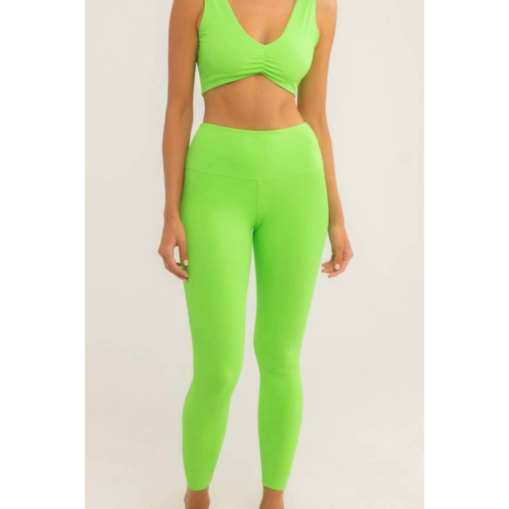 NEW MONTCE wide band legging in lima micro rib